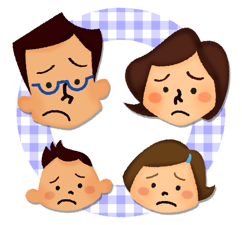 Family With Unhappy Faces Free Clipart Illustrations Japaclip