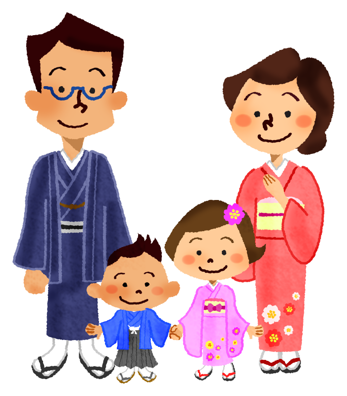 Family In Kimono Free Clipart Illustrations Japaclip