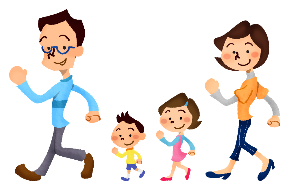 Family Walking Free Clipart Illustrations Japaclip