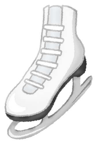 スケート靴（フィギュアスケート）のイラスト