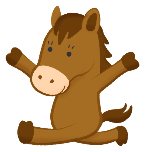 左向きの馬のイラスト