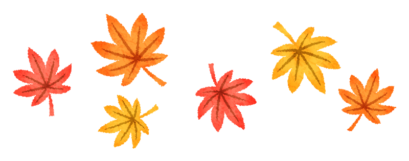 紅葉の葉のかわいいフリーイラスト素材