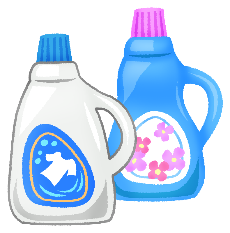 Liquid laundry detergent and fabric softner