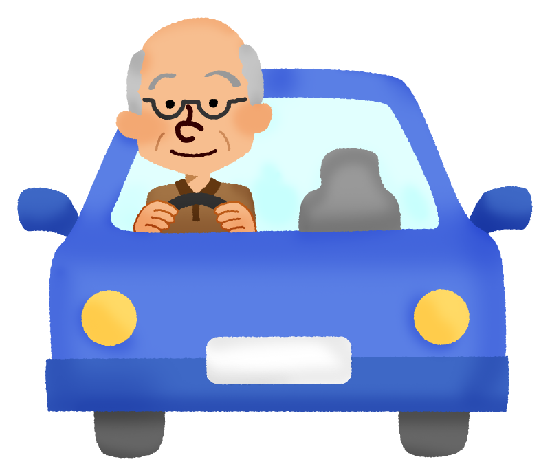 自動車を運転する高齢者の無料イラスト フリーイラスト素材集 ジャパクリップ