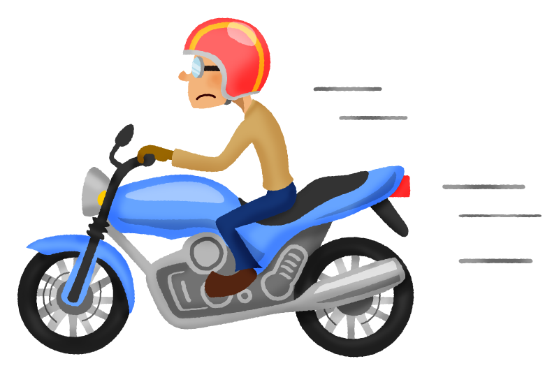 バイクに乗る男性の無料イラスト フリーイラスト素材集 ジャパクリップ