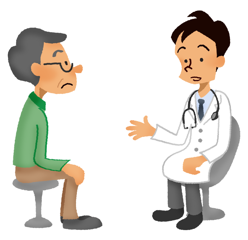 Senior man receiving a medical consultation with doctor