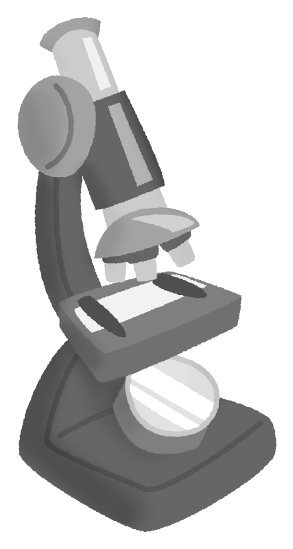 顕微鏡のかわいいフリーイラスト素材