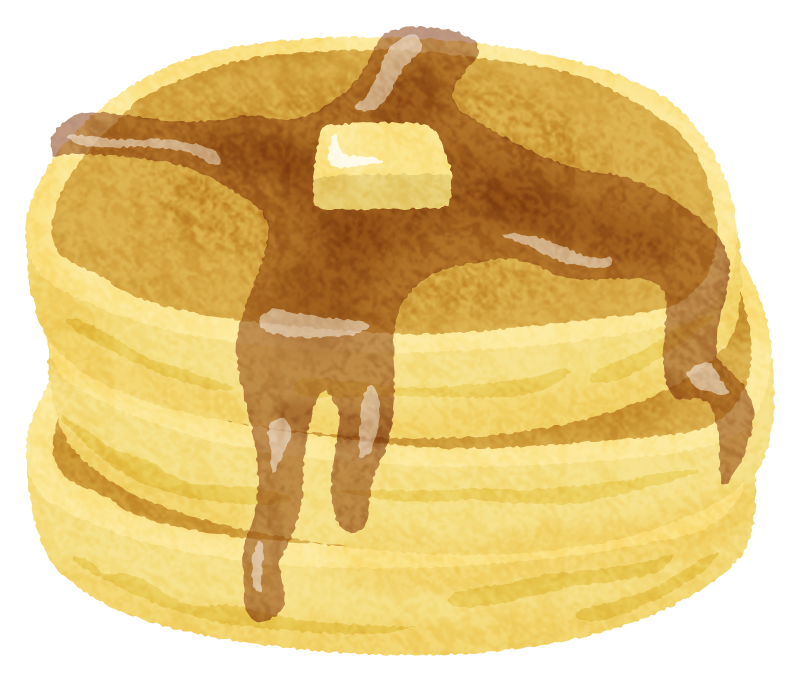 ホットケーキ / パンケーキのかわいいフリーイラスト素材