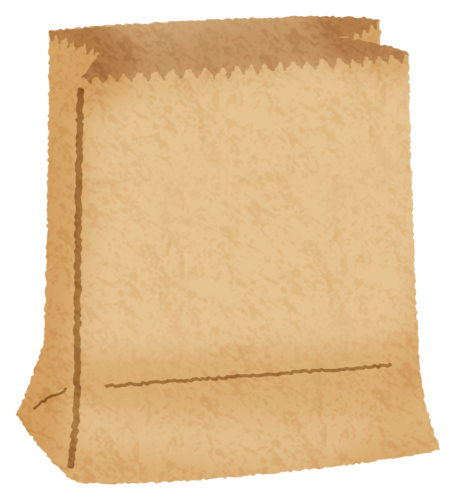 紙袋（茶色） 02のイラスト