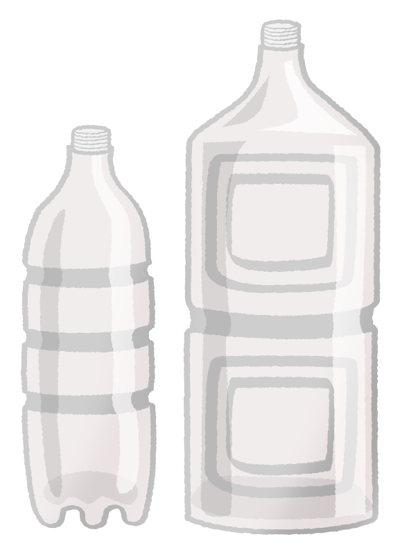 Plastic bottles without cap