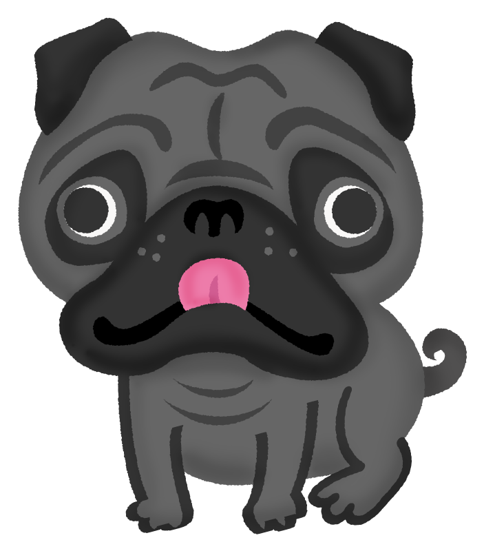 Black Pug Free Clipart Illustrations Japaclip