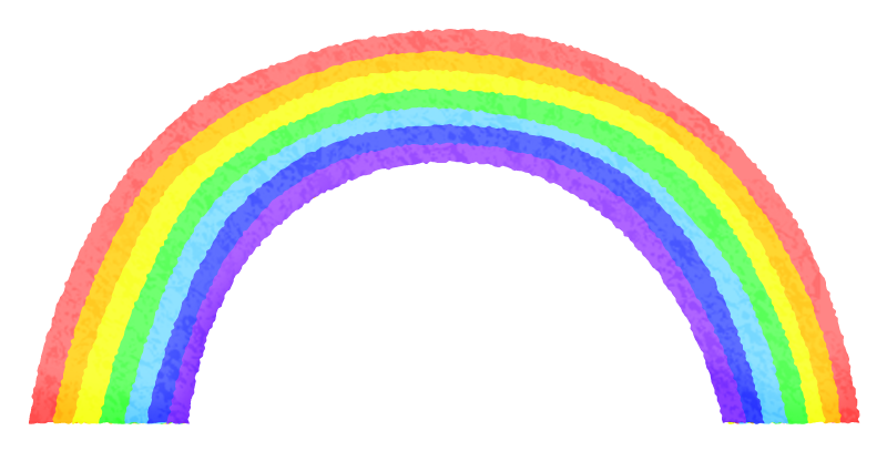 虹のかわいいフリーイラスト素材