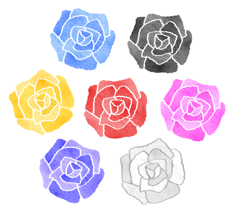 Rosas De Varios Colores Graficos De Clipart Ilustraciones Y Dibujos Gratis Japaclip