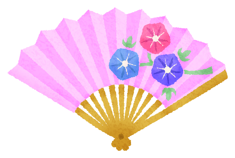 Japanese folding fan / Sensu (pink)