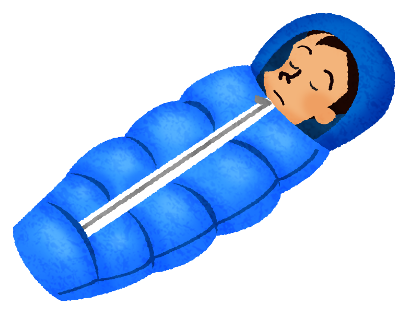 free clipart of sleeping bag