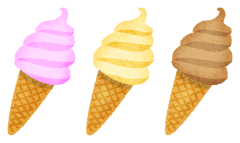 Soft Serves Of Various Flavors Free Clipart Illustrations Japaclip