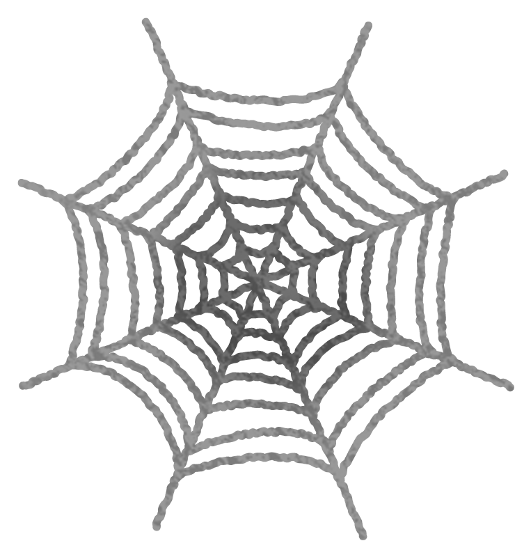 蜘蛛の巣のかわいいフリーイラスト素材
