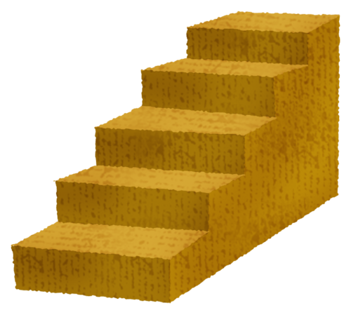 木製の階段のイラスト
