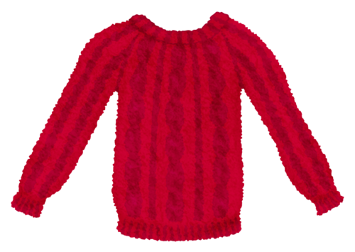 赤いセーターのイラスト