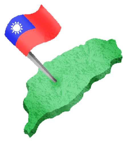 台湾地図のイラスト