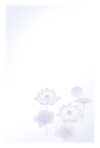 喪中はがきの背景 / 蓮の花のイラスト