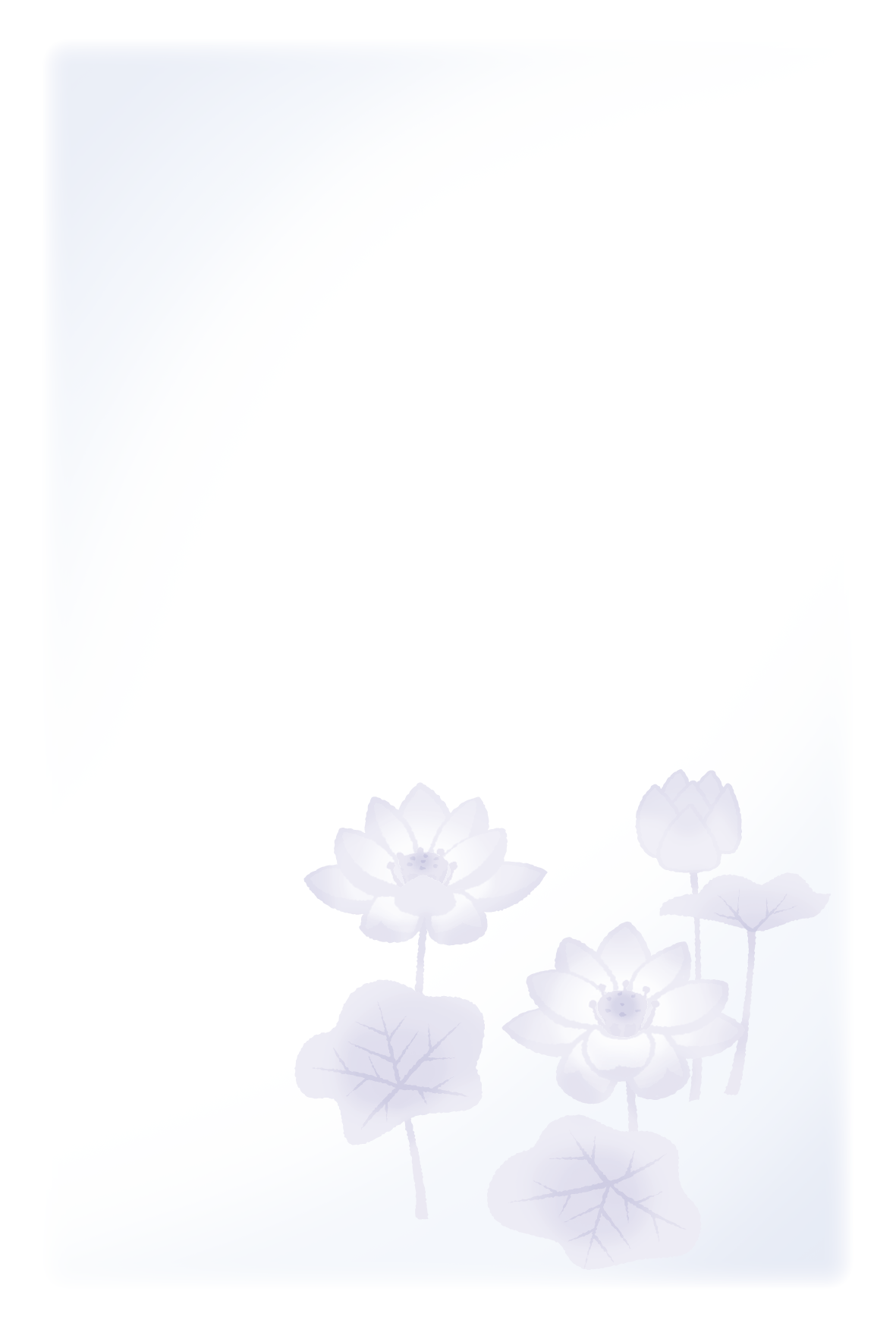 喪中はがきの背景 / 蓮の花のかわいいフリーイラスト素材