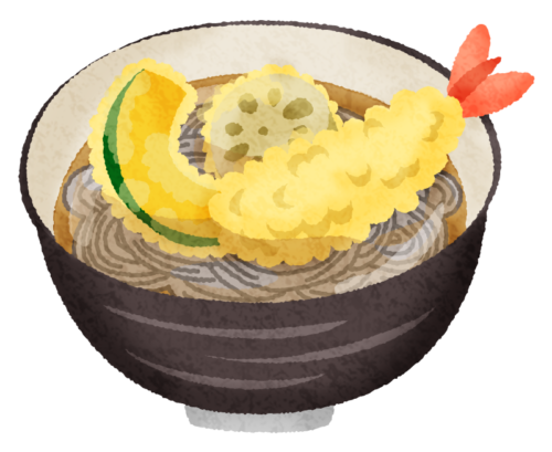 天ぷら蕎麦のイラスト