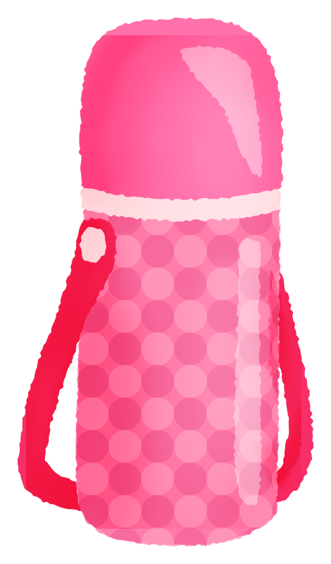 Botella de agua (rosa)