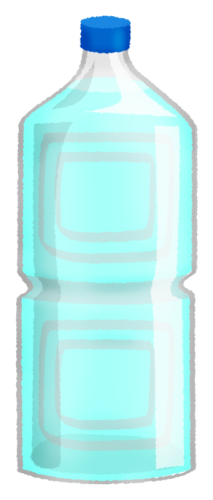 ペットボトルの水（2L）のイラスト