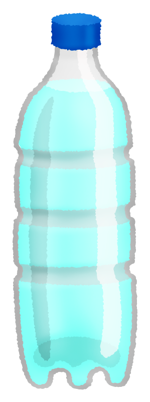 ペットボトルの水（500ml）のかわいいフリーイラスト素材