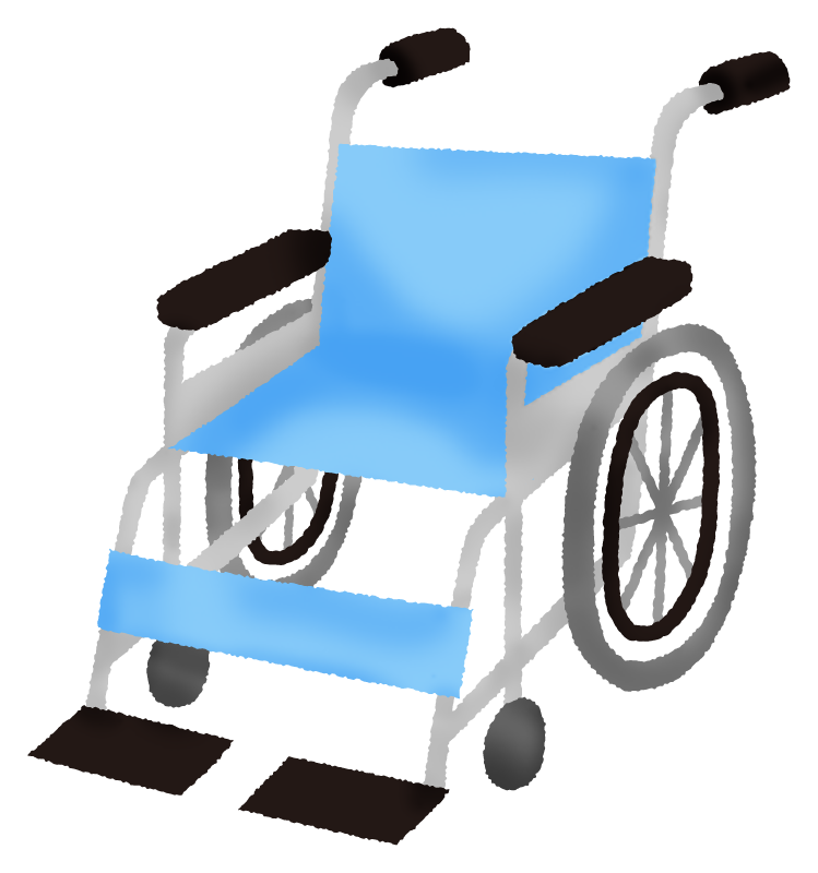 車椅子のかわいいフリーイラスト素材