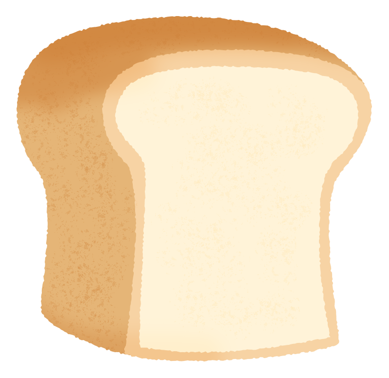 食パンのかわいいフリーイラスト素材
