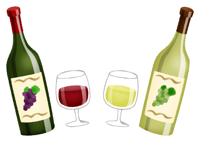 Red Wine And White Wine Free Clipart Illustrations Japaclip