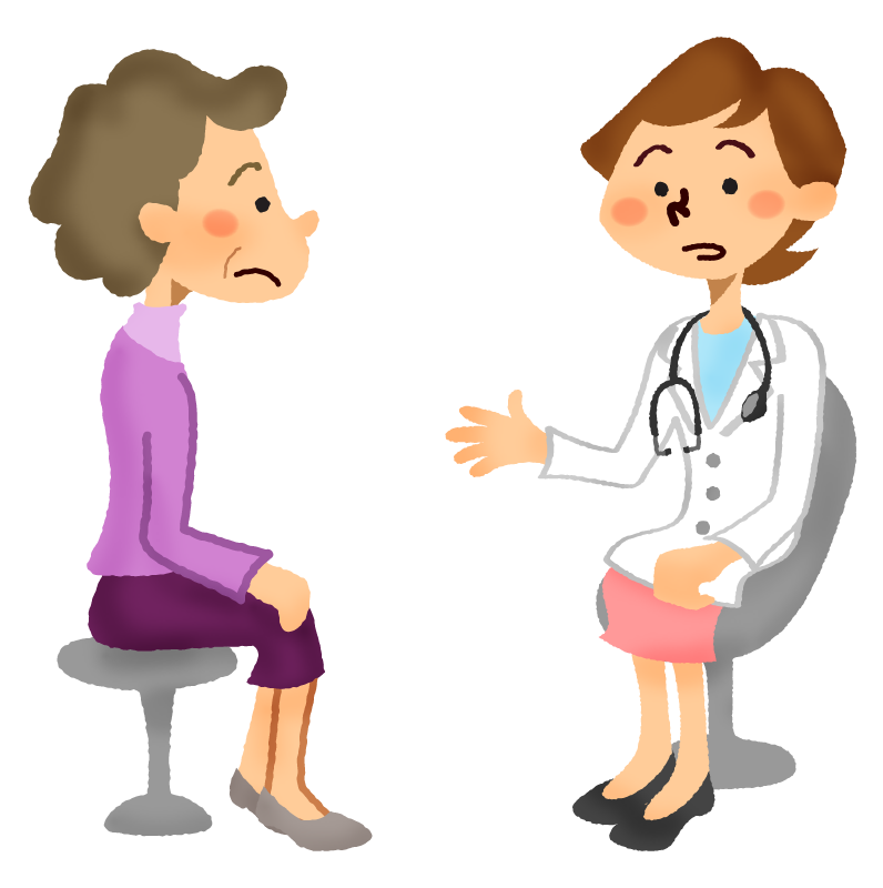 Senior woman receiving a medical consultation with female doctor