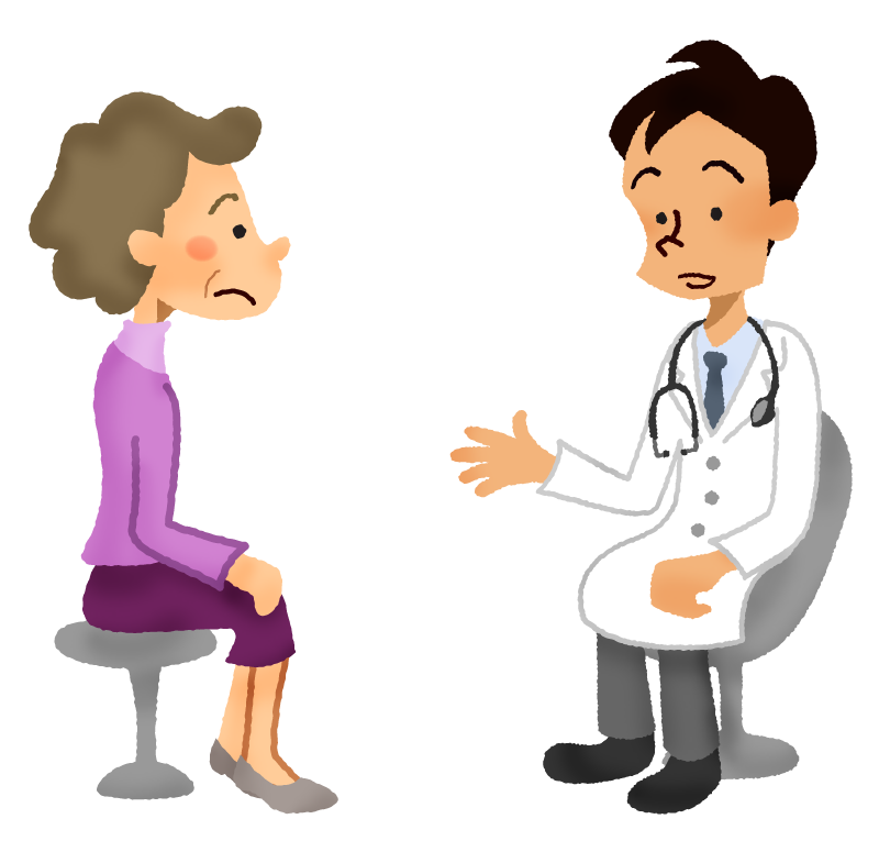 Senior woman receiving a medical consultation with doctor