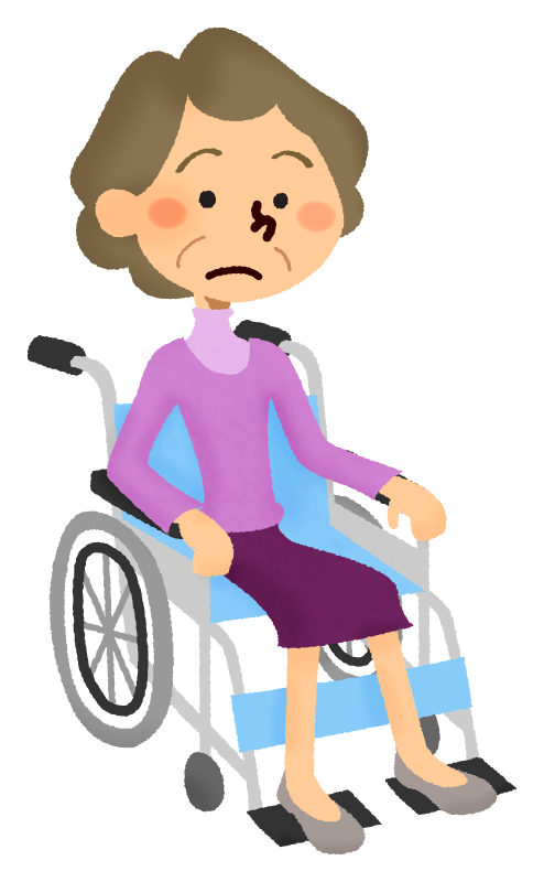 Mujer mayor en silla de ruedas