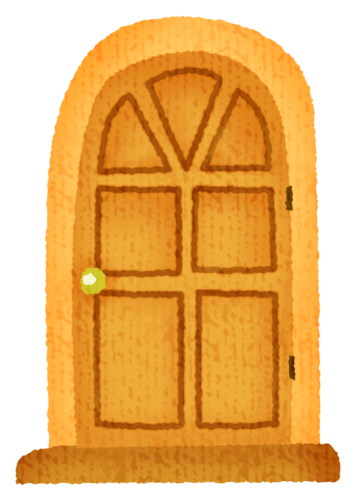 木製ドアのイラスト