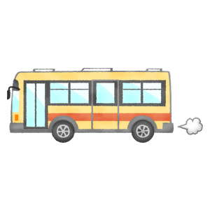 Autobús / Camión naranja (en movimiento)