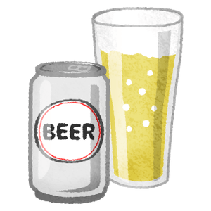 缶ビールとグラス