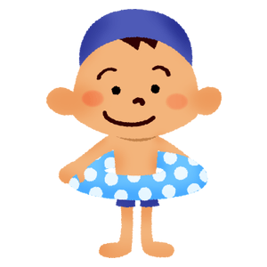 Boy in bathing suits