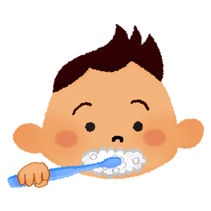 歯磨きする男の子