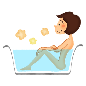 Mujer bañándose