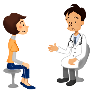 Woman receiving a medical consultation with doctor