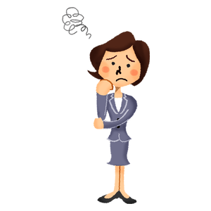 Worried businesswoman