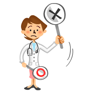 Doctora sosteniendo letrero de signo 