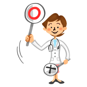 Doctora sosteniendo letrero de signo 