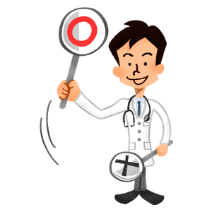 Doctor holding signboard of 