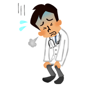 Tired doctor
