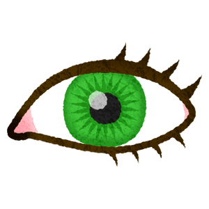 緑色の目