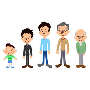 multi generations of men
